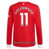 Manchester United Mason Greenwood 11 Hjemme 2021-22 - Herre Langermet Fotballdrakt